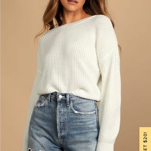 SOLD Lulu’s white sweater NWT